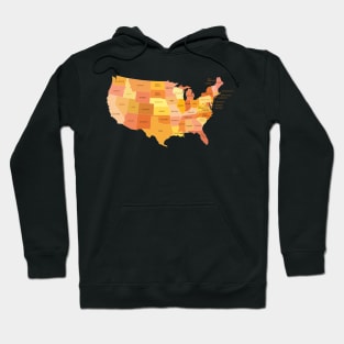 Map of United States Hoodie